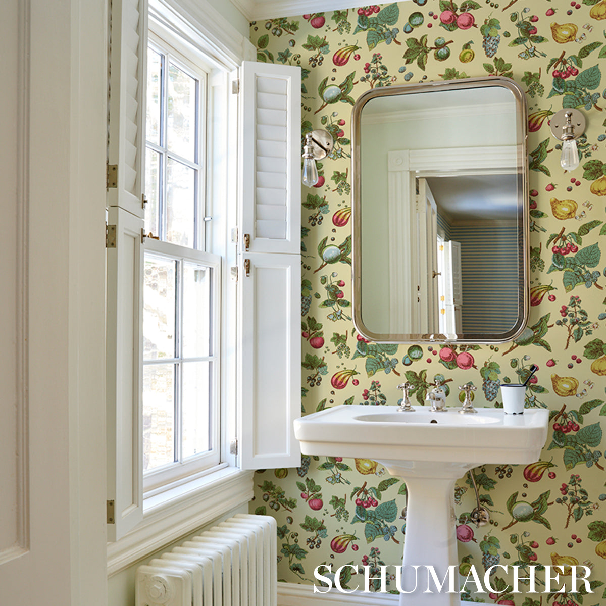 Purchase 5015650 | Berry Grove, Butter - Schumacher Wallpaper