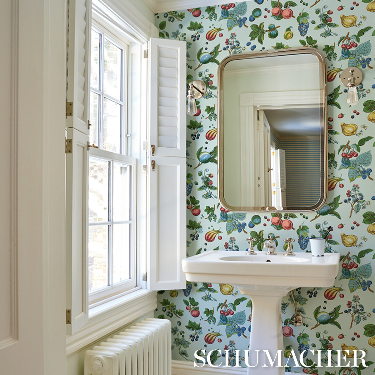 Purchase 5015651 | Berry Grove, Sky - Schumacher Wallpaper