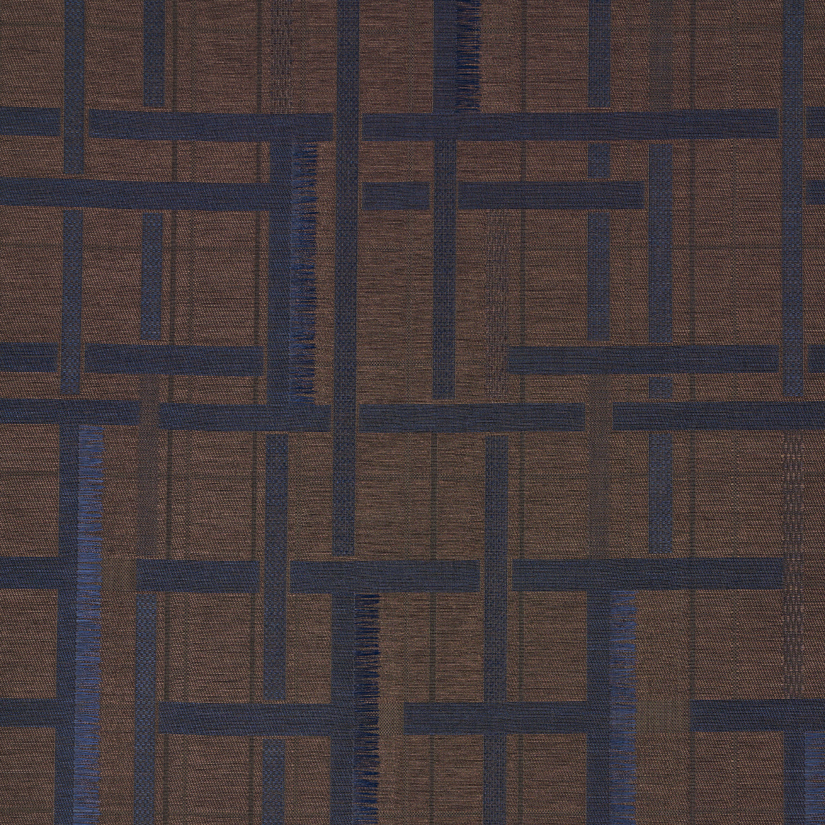 Purchase 5015721 | Axel Plaid Wallcovering, Navy/Espresso - Schumacher Wallpaper