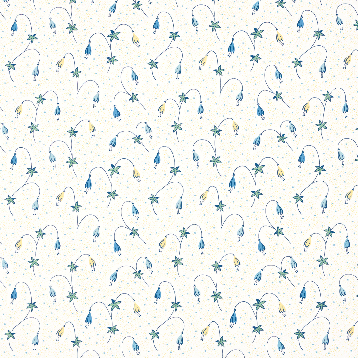 Purchase 5015750 | Lolly Floral, Blues - Schumacher Wallpaper