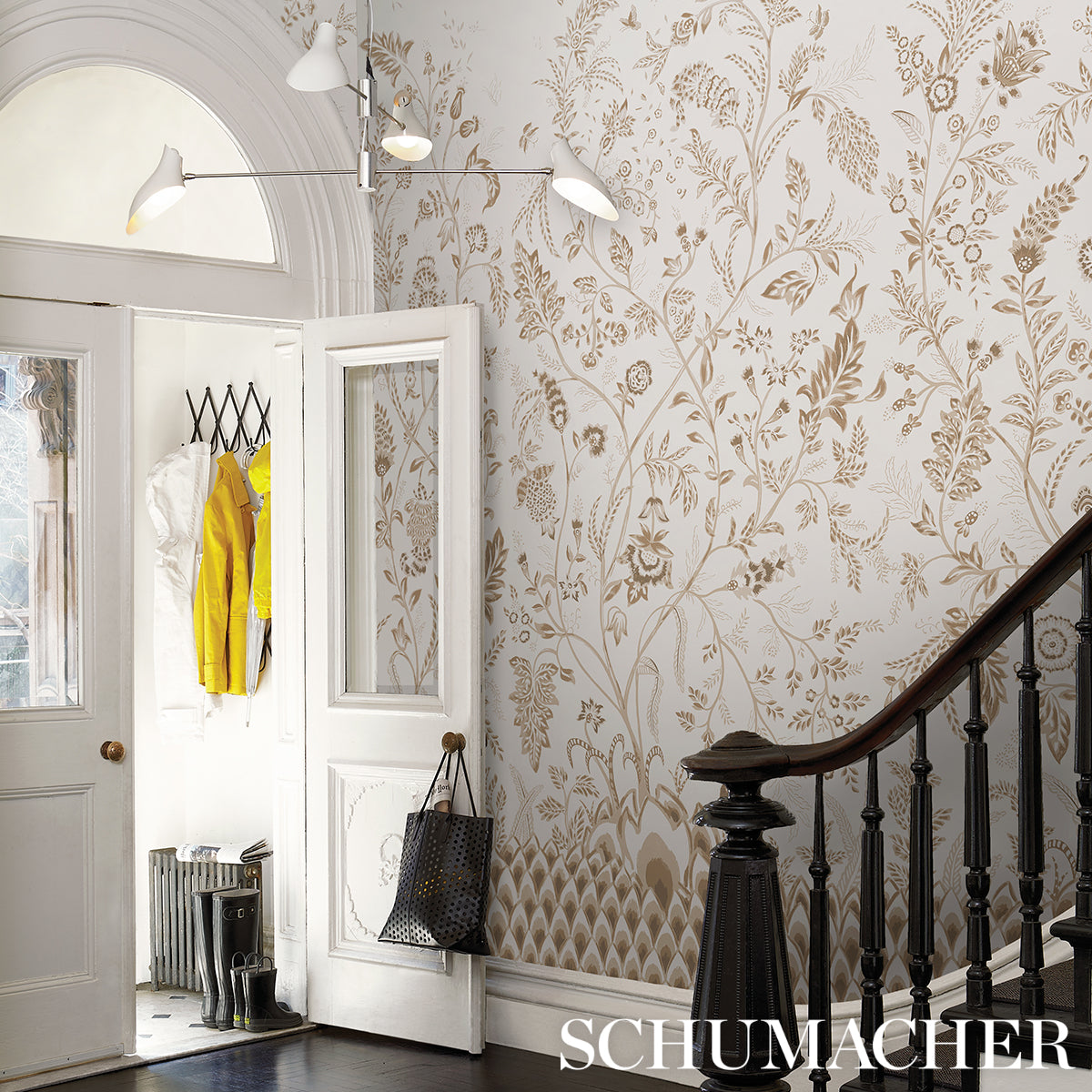 Purchase 5015822 | Chinoiserie Grande Panel Set, Neutral - Schumacher Wallpaper