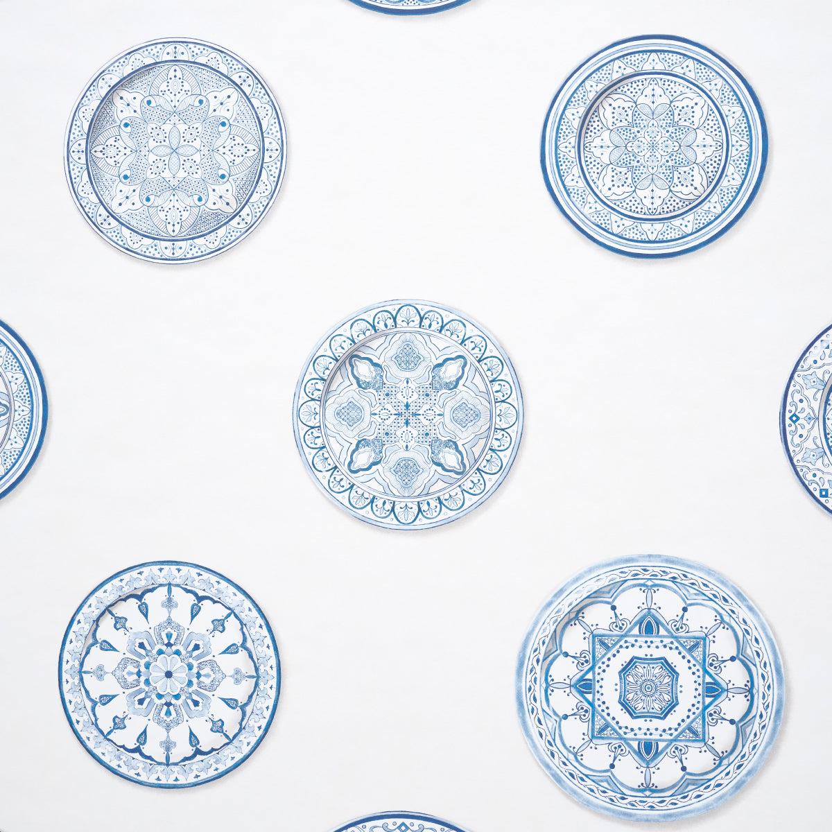Purchase 5015840 | Montecito Porcelain, Indigo - Schumacher Wallpaper