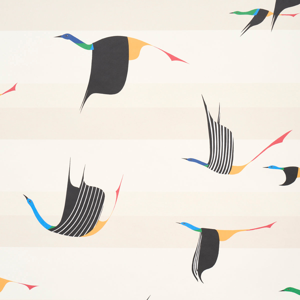 Purchase 5015850 | Flying West, Neutral - Schumacher Wallpaper