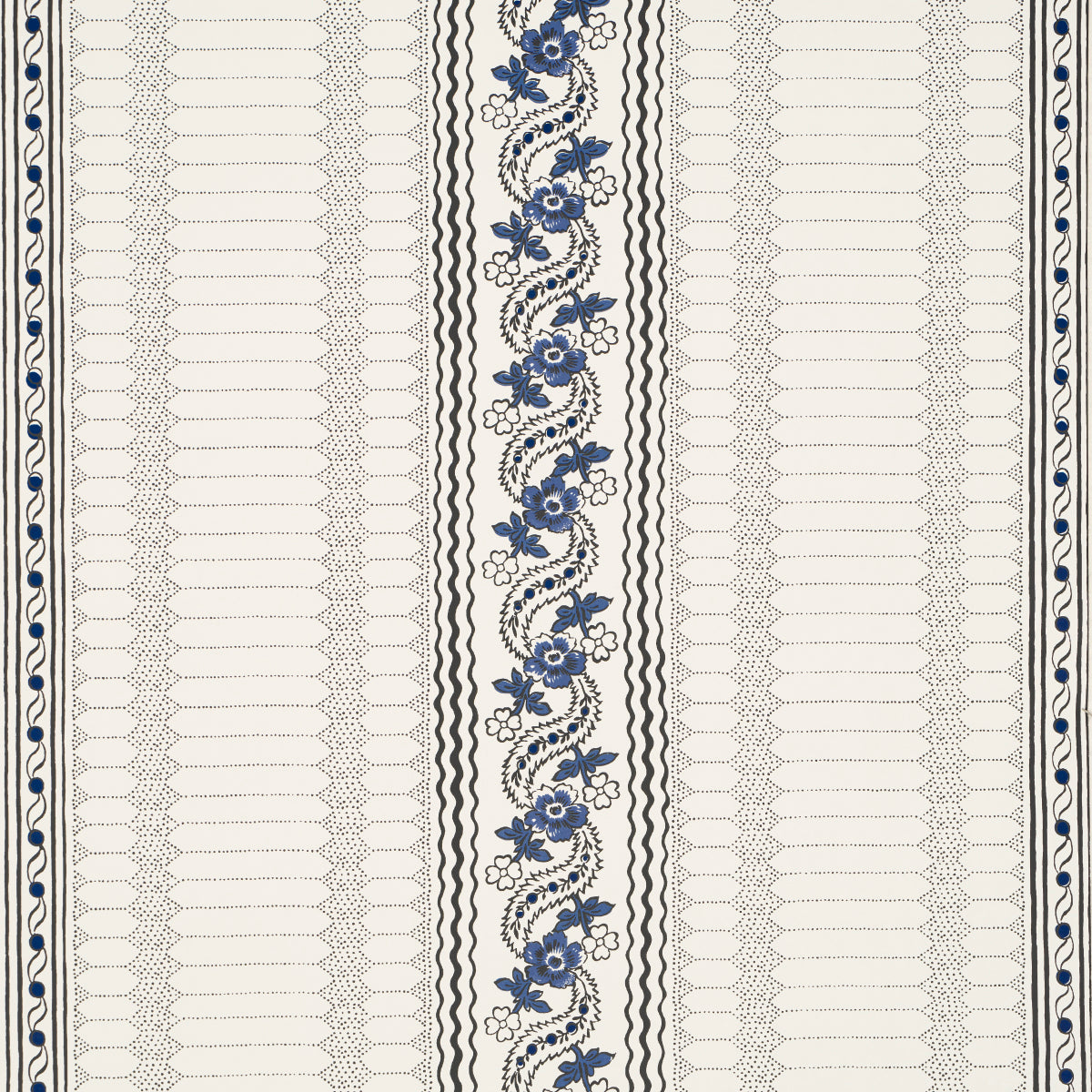Purchase 5015930 | Serena Stripe, Blue - Schumacher Wallpaper