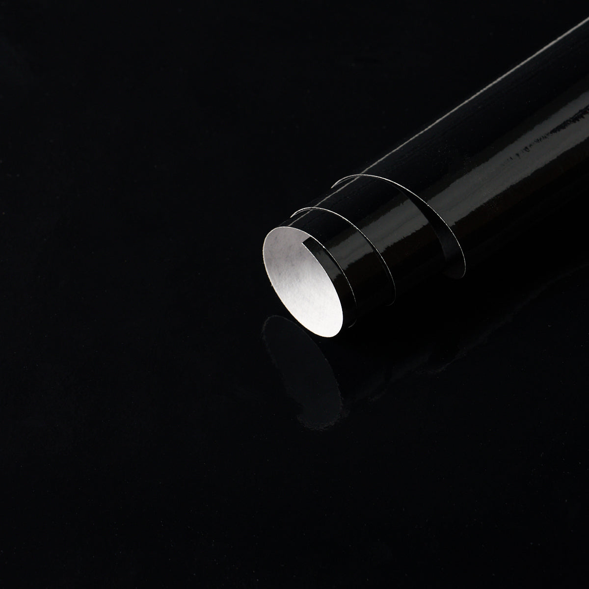 Purchase 5015945 | Ace Faux Lacquer Performance Vinyl, Black - Schumacher Wallpaper