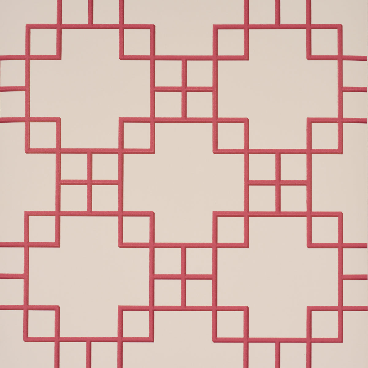 Purchase 5016502 | Georgette Trellis, Red - Schumacher Wallpaper