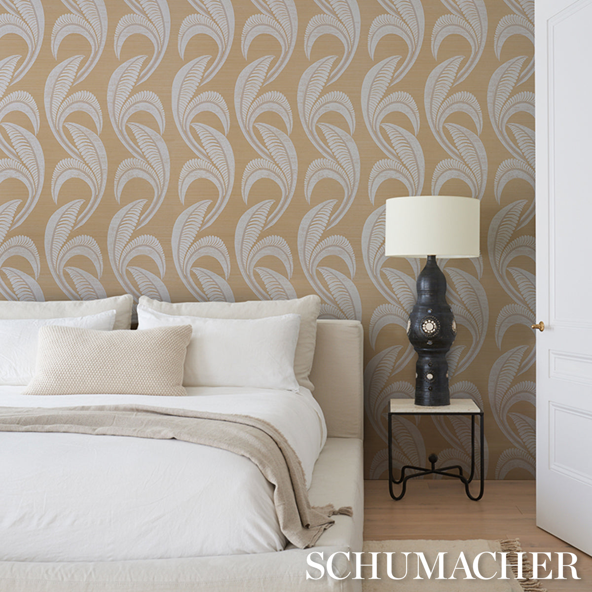 Purchase 5016550 | Banana Leaf Sisal, Oatmeal - Schumacher Wallpaper