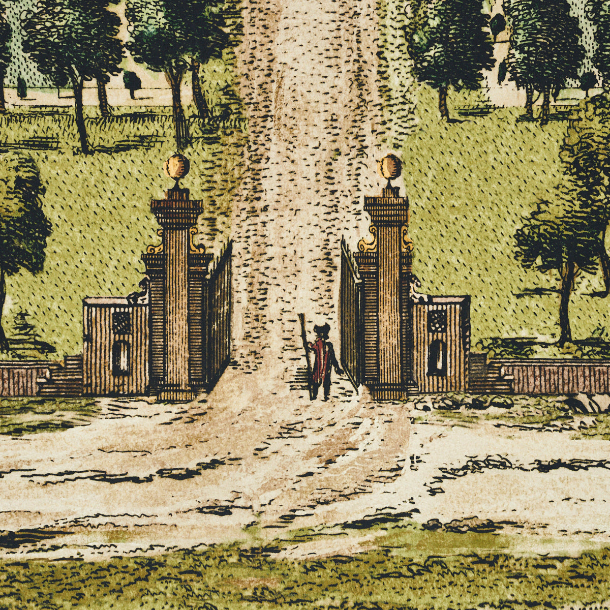 Purchase 5016810 | Mr. Darcy 3 Panel Set, Pemberley Green - Schumacher Wallpaper