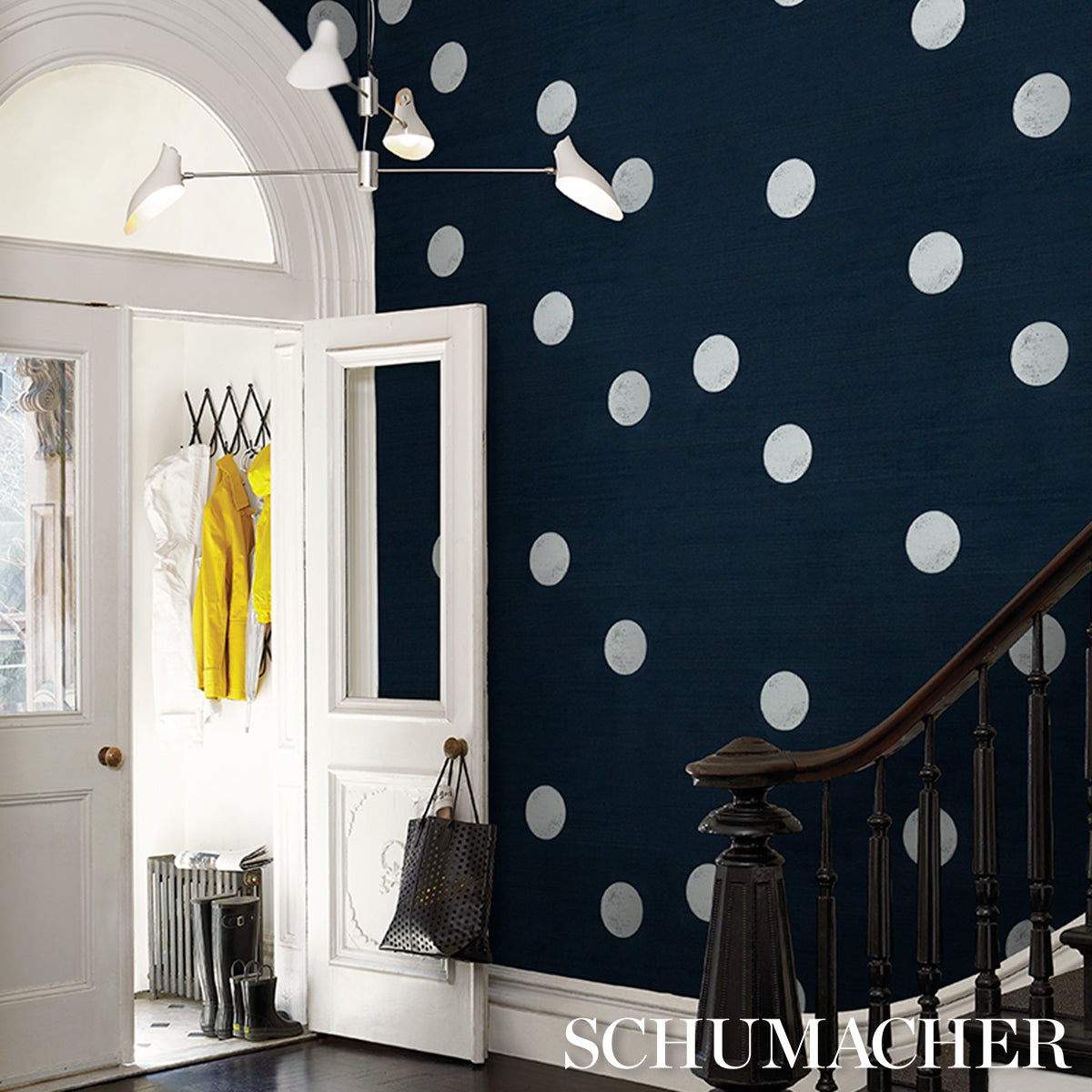 Purchase 5016842 | Monte Carlo Sisal 2 Panel Set, Indigo - Schumacher Wallpaper