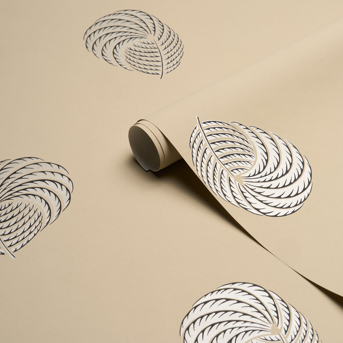 Purchase 5017052 | Royal Plume, Tan - Schumacher Wallpaper