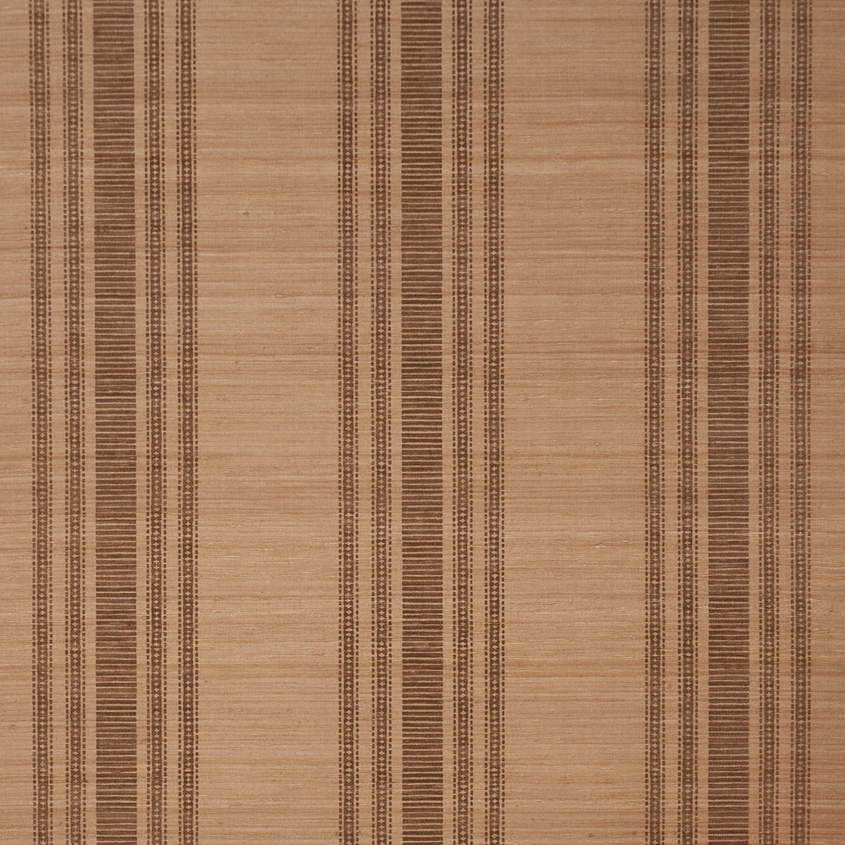 Purchase 5017451 | Cassia Silk Stripe Wallcovering, Walnut - Schumacher Wallpaper