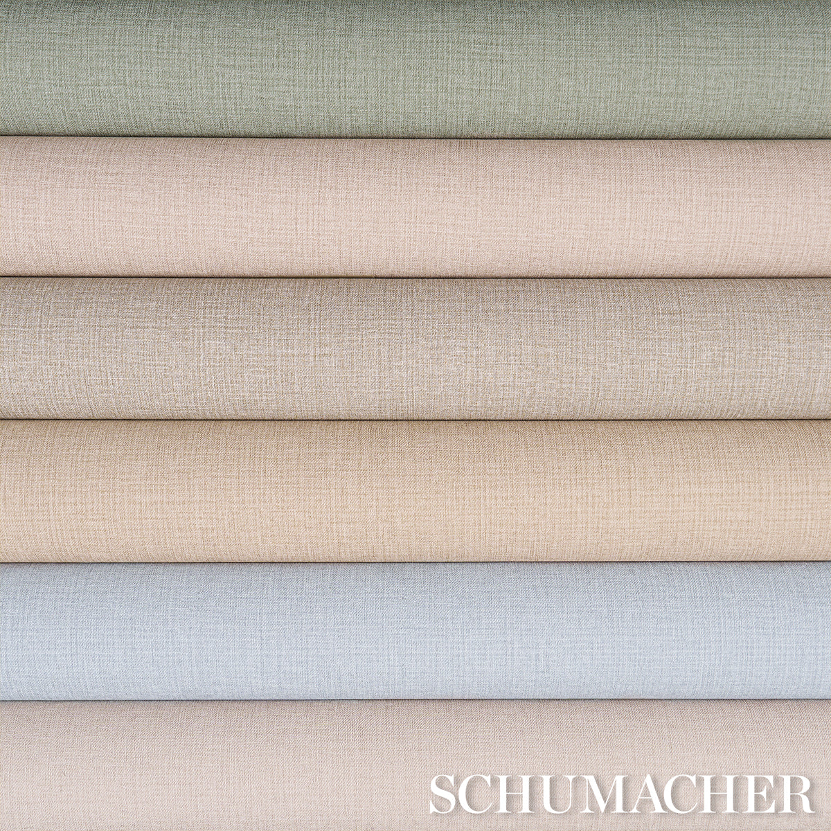Purchase 5017523 | Campagne Linen Vinyl, Stone - Schumacher Wallpaper
