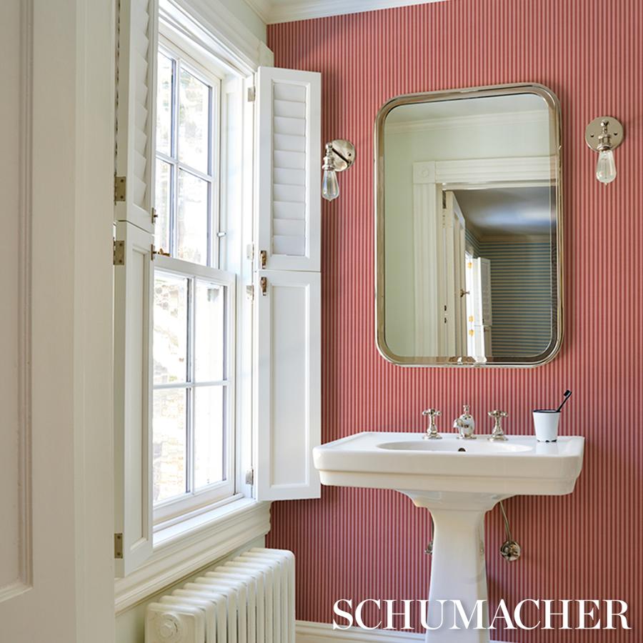 Purchase 5017632 | Edwin Stripe Narrow, Sun Kiss - Schumacher Wallpaper