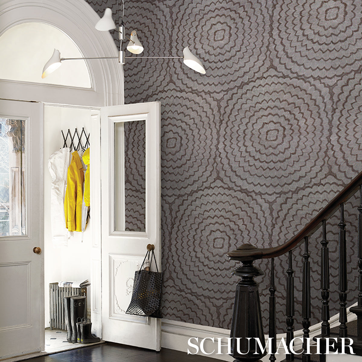 Purchase 5017710 | Feather Bloom Sisal, Haze - Schumacher Wallpaper