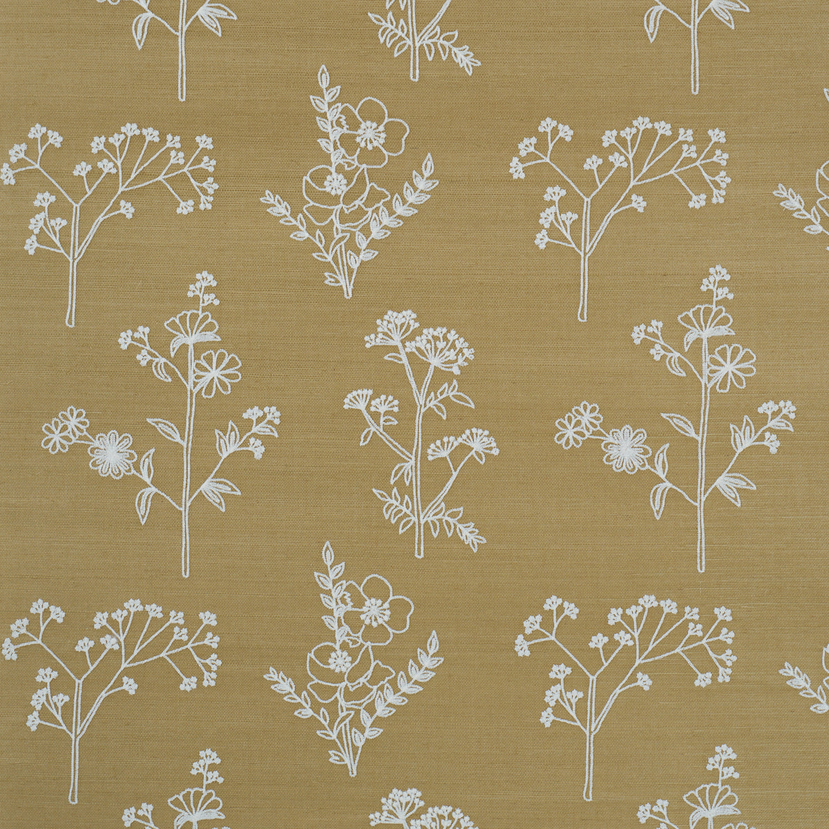 Purchase 5017910 | Lisbeth Embroidered Sisal, Olive - Schumacher Wallpaper