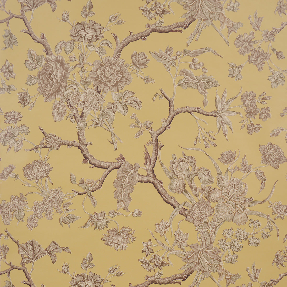 Purchase 5017971 | Inverness Garden, Buttercup - Schumacher Wallpaper