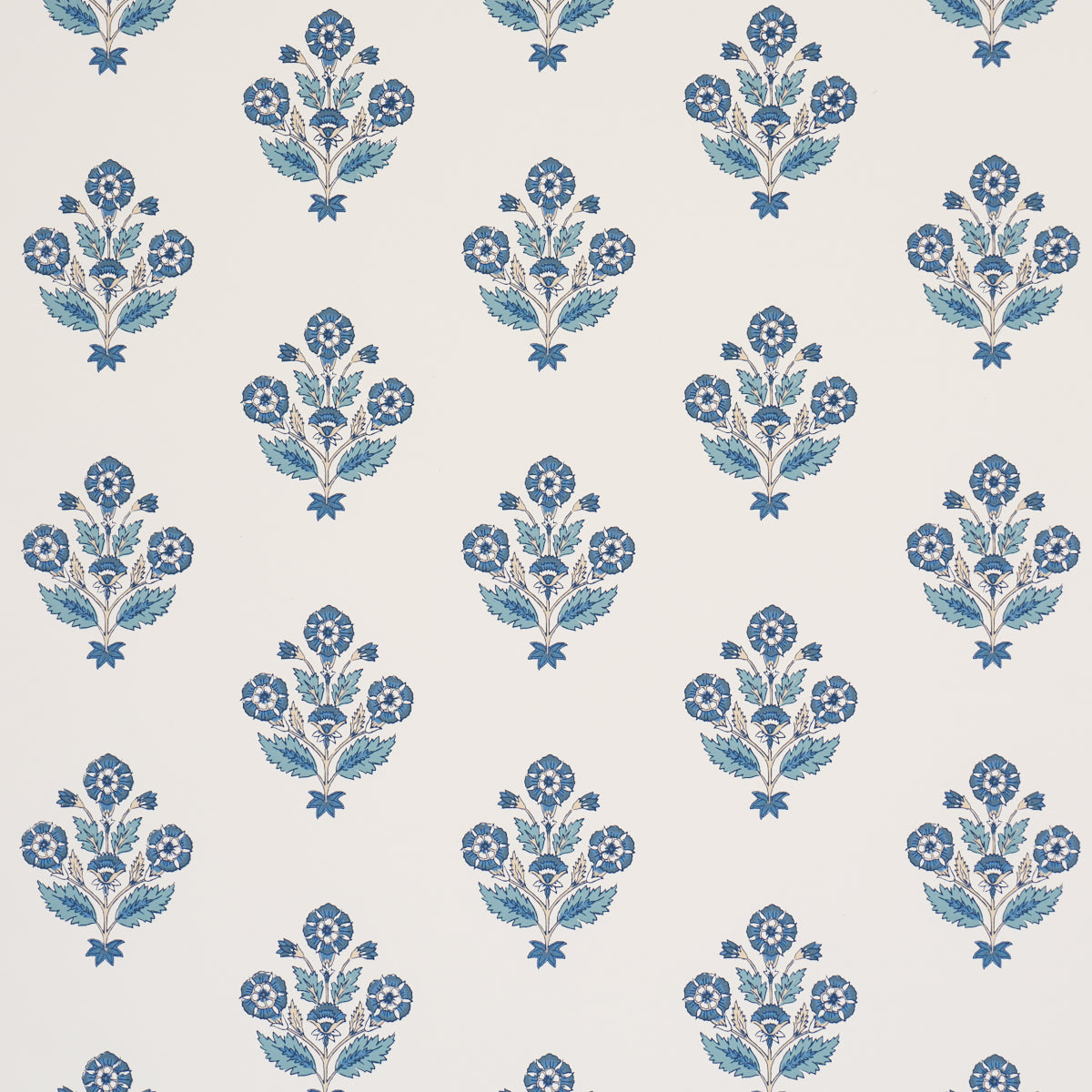 Purchase 5018090 | Dalila Hand-Screen Print, Blue - Schumacher Wallpaper