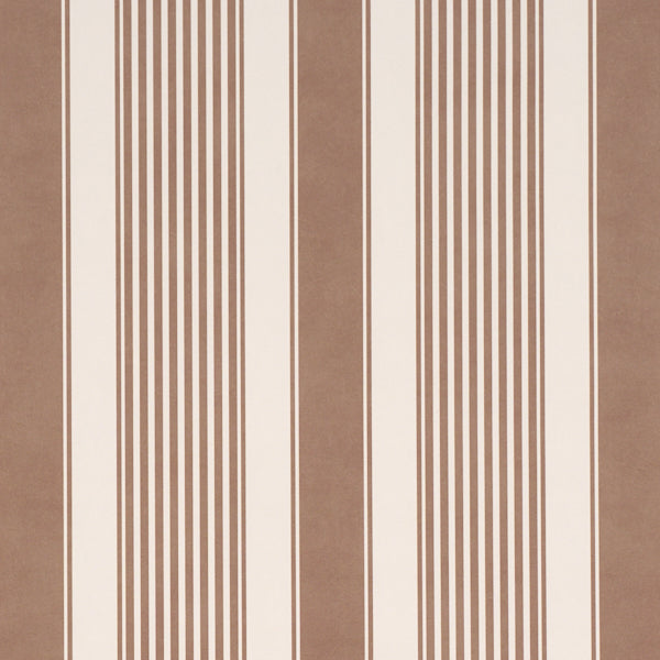Purchase 5018142 | Summerville Stripe, Umber - Schumacher Wallpaper