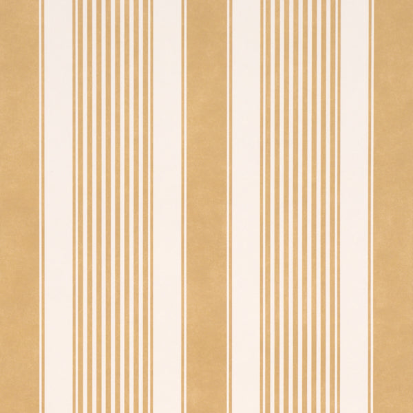 Purchase 5018143 | Summerville Stripe, Ochre - Schumacher Wallpaper