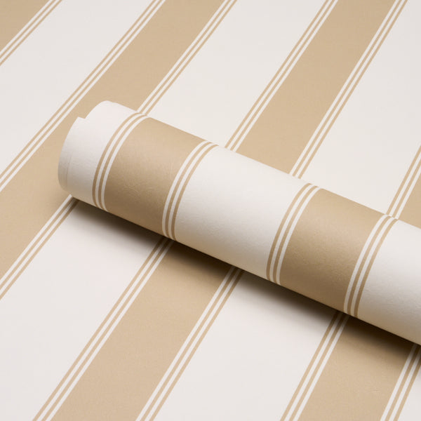 Purchase 5018213 | Rafe Stripe, Neutral - Schumacher Wallpaper