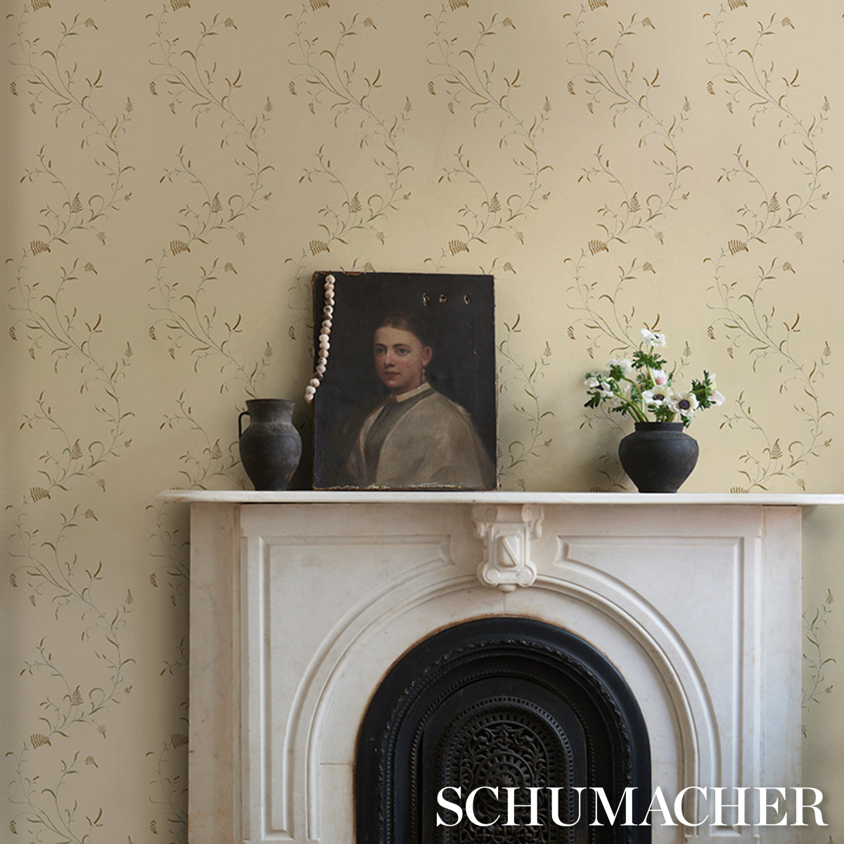 Purchase 5018432 | Winding Wheat, Yellow - Schumacher Wallpaper