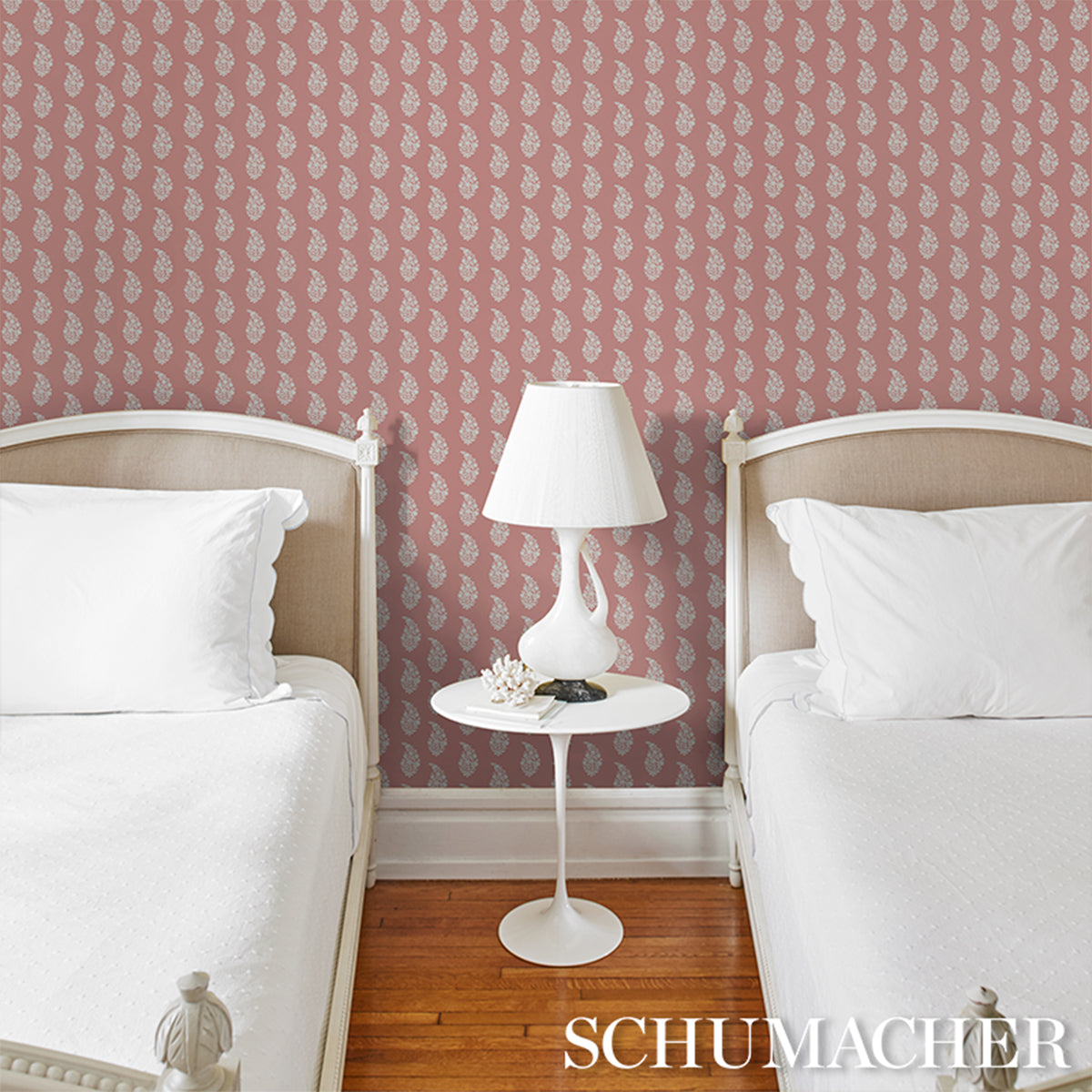 Purchase 5018490 | Kaia Paisley, Pink - Schumacher Wallpaper