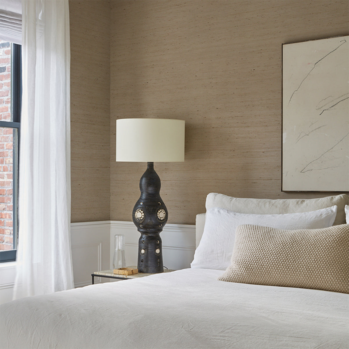 Purchase 5018511 | Han Arrowroot, Taupe - Schumacher Wallpaper