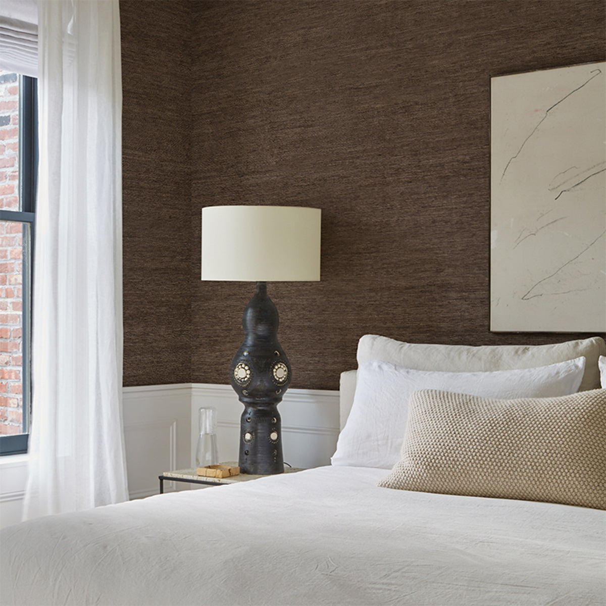 Purchase 5018518 | Han Arrowroot, Brown - Schumacher Wallpaper