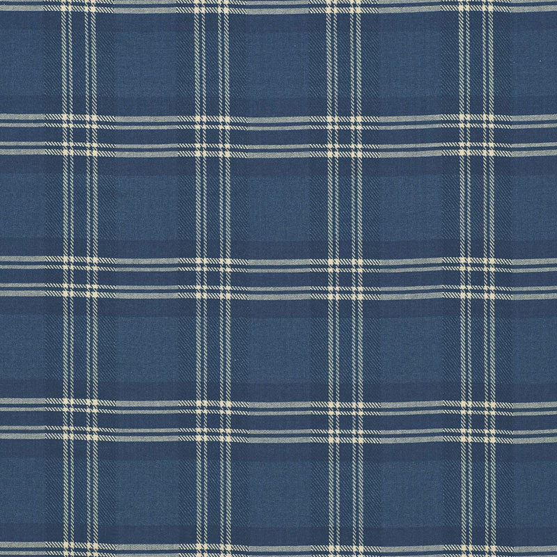 Select 50204 Check Rustique Atlantic Blue by Schumacher Fabric