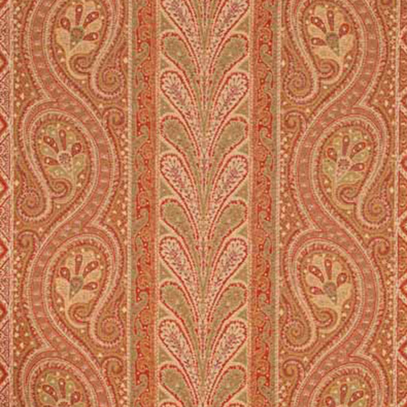 Save 50771 Chatelaine Paisley Red/Moss by Schumacher Fabric