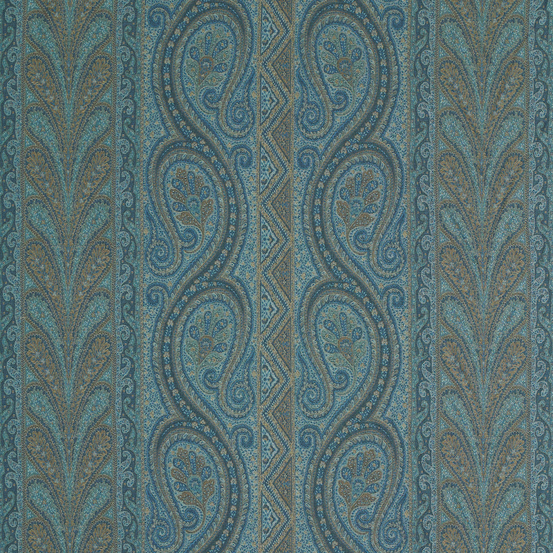 Buy 50774 Chatelaine Paisley Blue by Schumacher Fabric