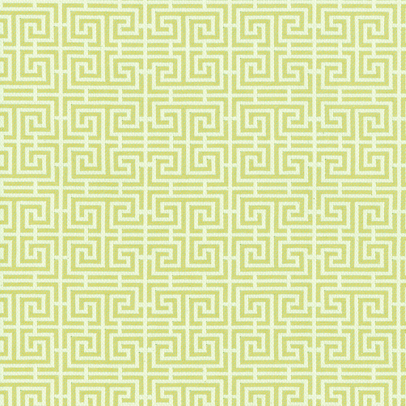 Shop 54955 Chinois Fret Celadon / Ivory by Schumacher Fabric
