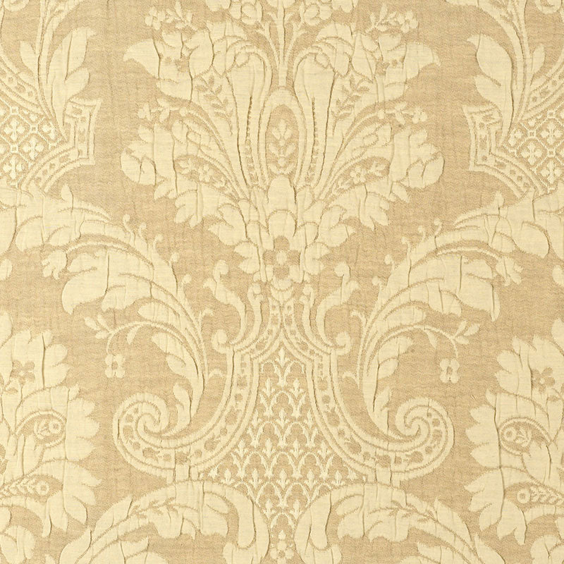 Save 55613 Genoa Damask Antelope by Schumacher Fabric
