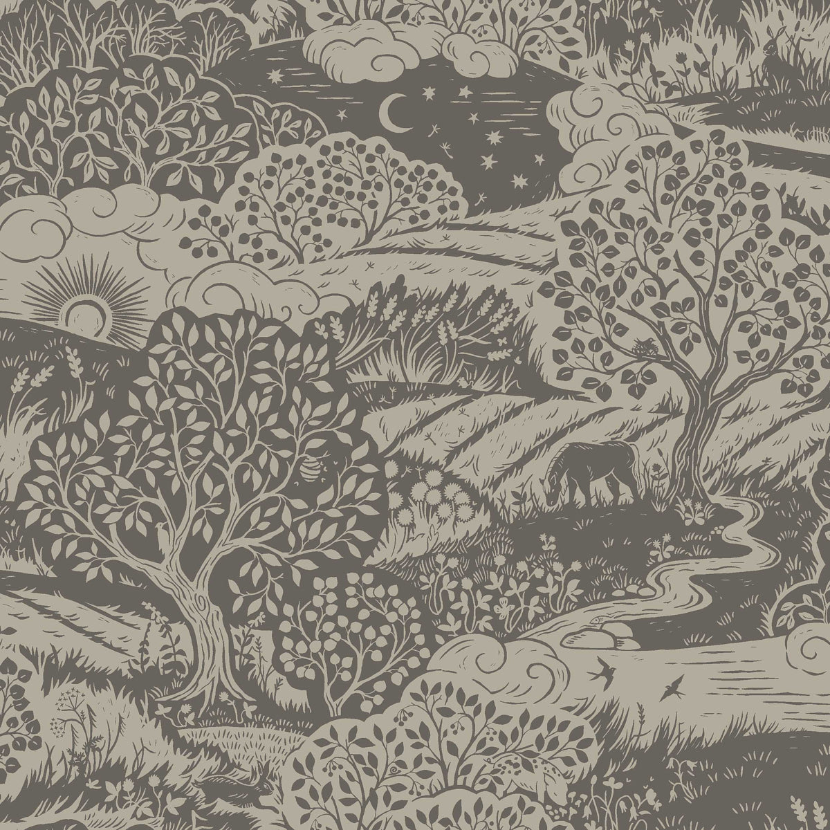 Purchase 5831 | Solängen, Charcoal - Borastapeter Wallpaper