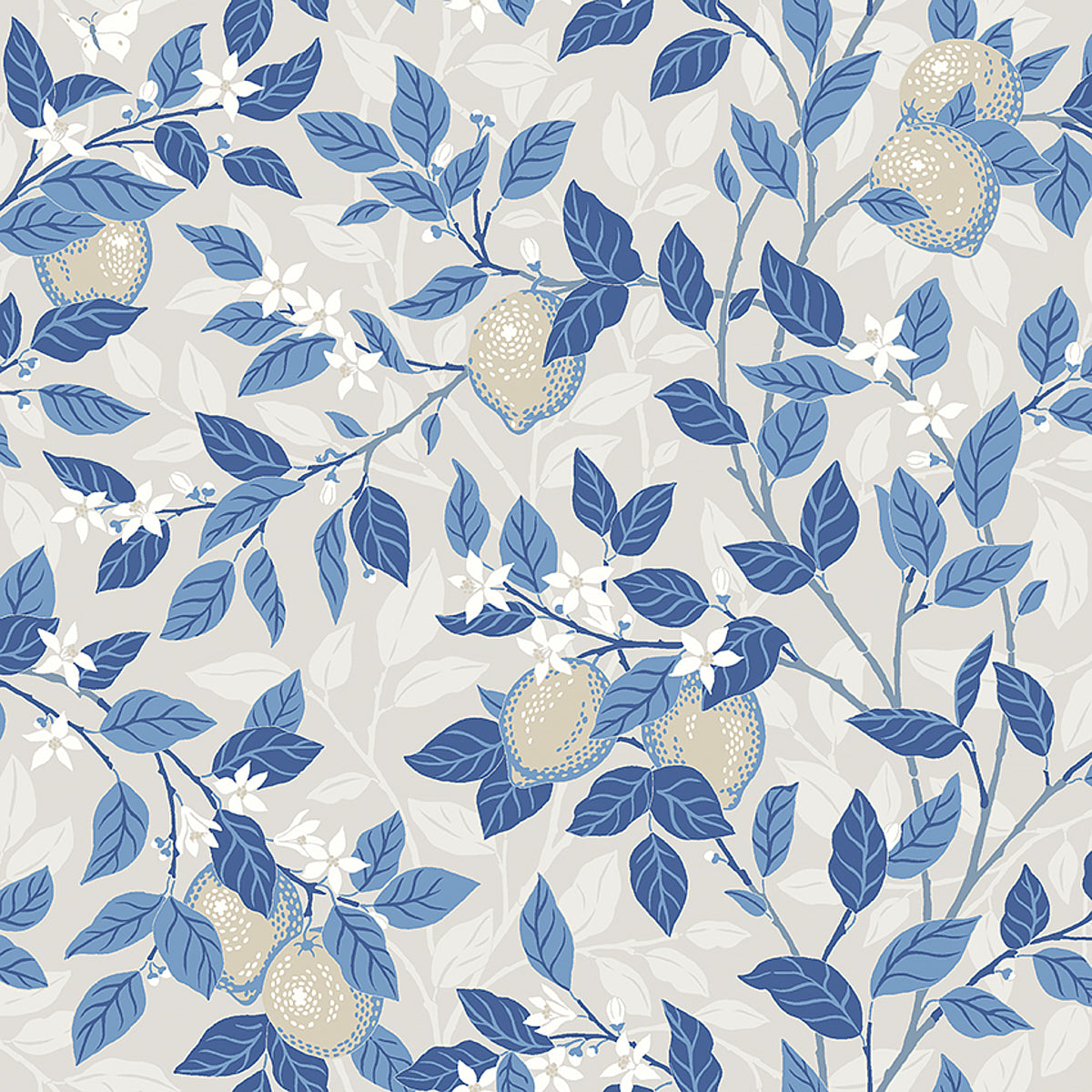 Purchase 6149 | Citronträd, Taupe And Blue - Borastapeter Wallpaper