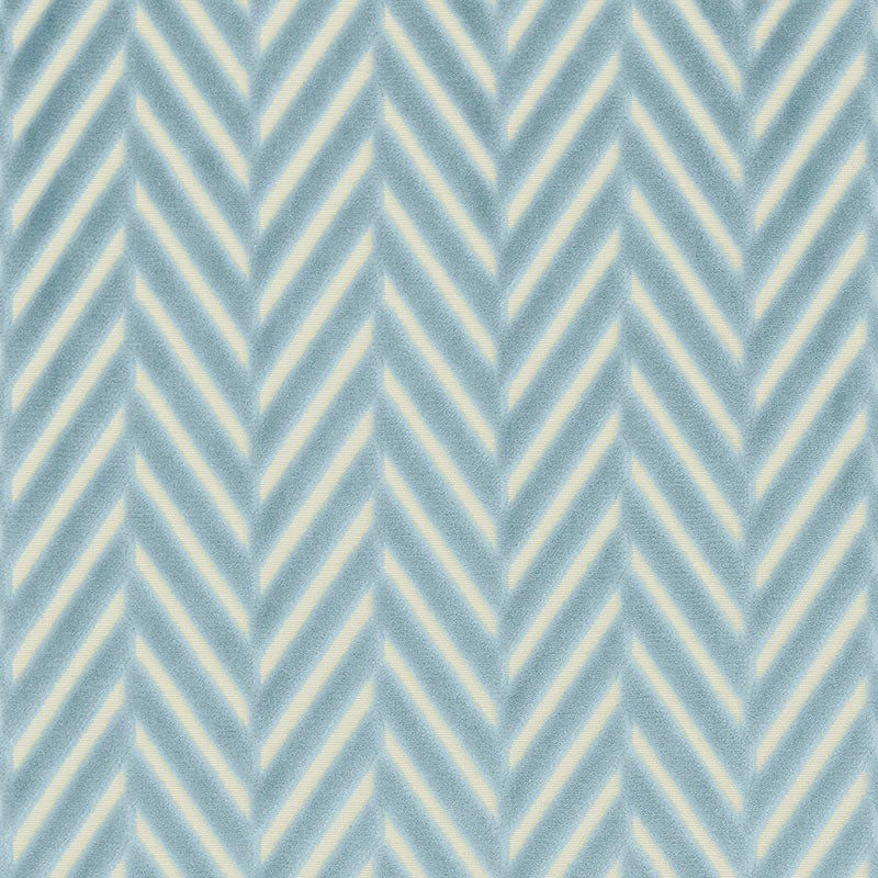 Save 62171 Regent Velvet Herringbone Aqua by Schumacher Fabric