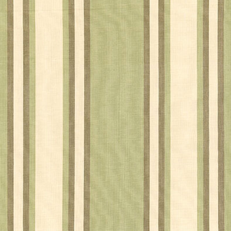 Looking 62983 Seneca Cotton Stripe Green Tea/Mocha by Schumacher Fabric