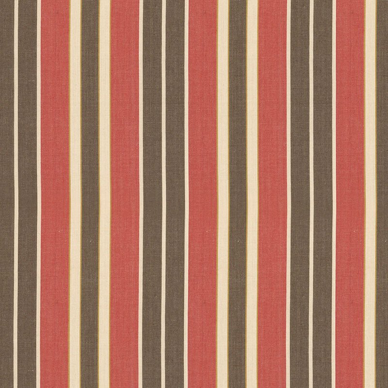 Order 62994 Beacon Cotton Stripe Red/Java/Beige by Schumacher Fabric
