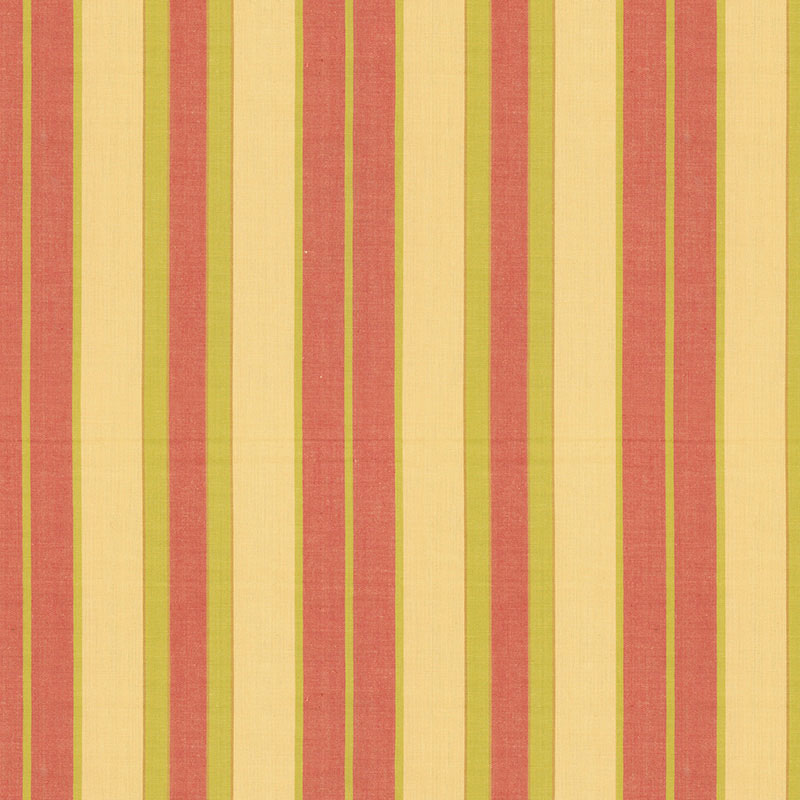 Search 62996 Beacon Cotton Stripe Maize/Pear/Coral by Schumacher Fabric