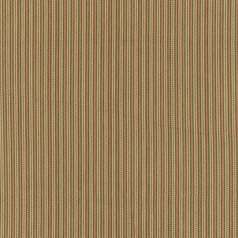 Acquire 63004 Baker Cotton Stripe Flax/Mocha/Red by Schumacher Fabric