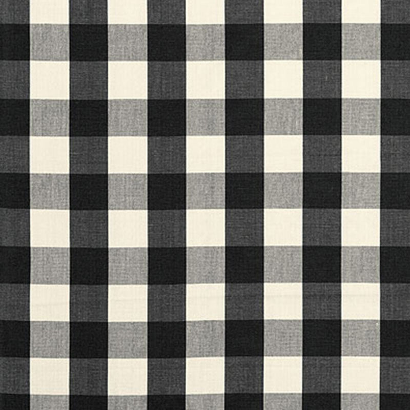 Select 63042 Camden Cotton Check Ebony by Schumacher Fabric