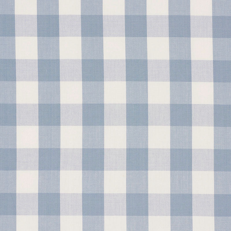 Purchase 63048 Camden Cotton Check Sky by Schumacher Fabric