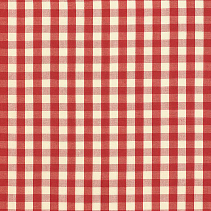 Shop 63054 Elton Cotton Check Red by Schumacher Fabric