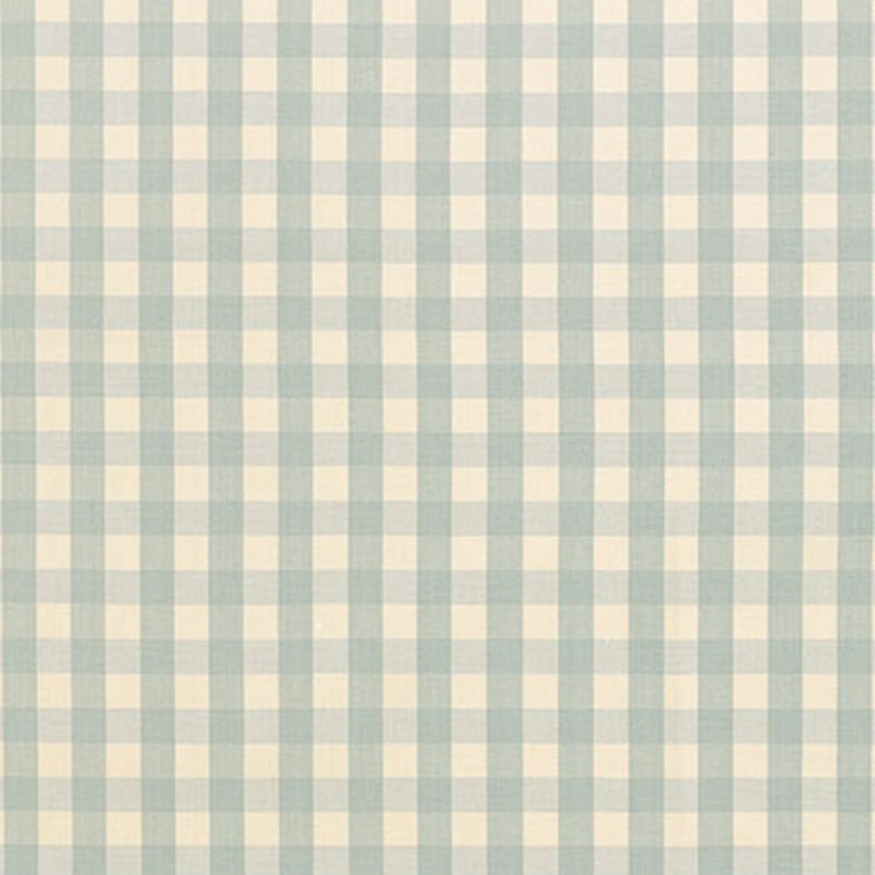 Order 63057 Elton Cotton Check Aqua by Schumacher Fabric