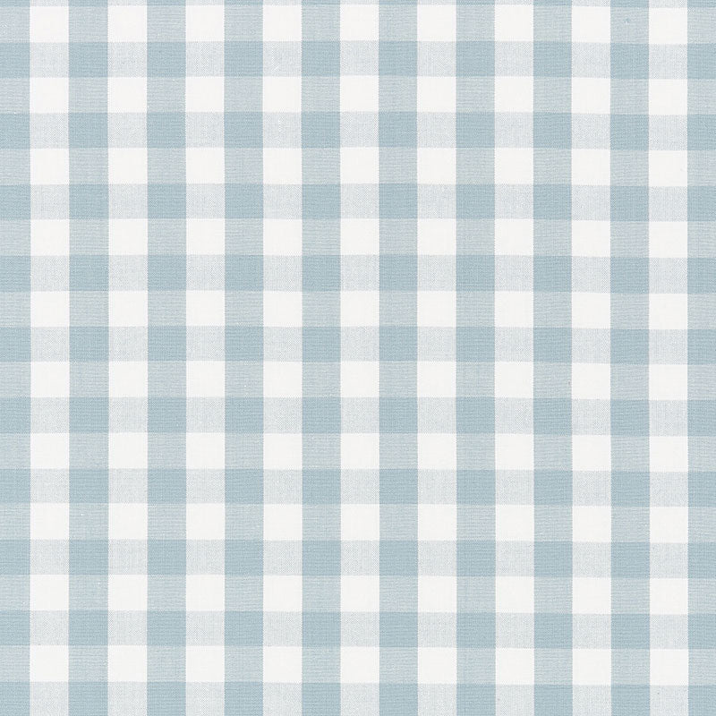 Buy 63066 Elton Cotton Check Sky by Schumacher Fabric