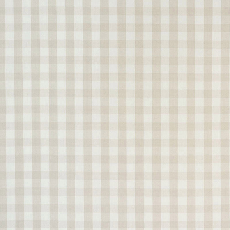 View 63068 Elton Cotton Check Natural by Schumacher Fabric