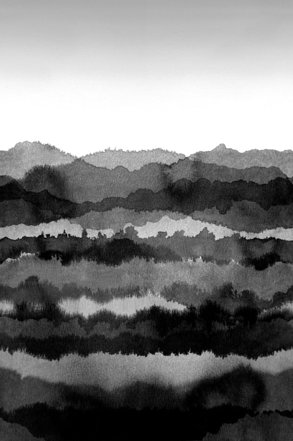 Sandberg Wallpaper pattern name & color Midnatt Dark Grey from the collection Sandberg Edition.