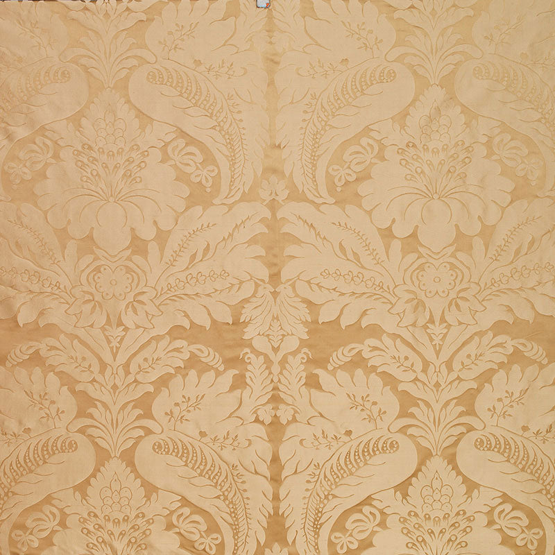Save 63733 Bennet Silk Damask Travertine by Schumacher Fabric