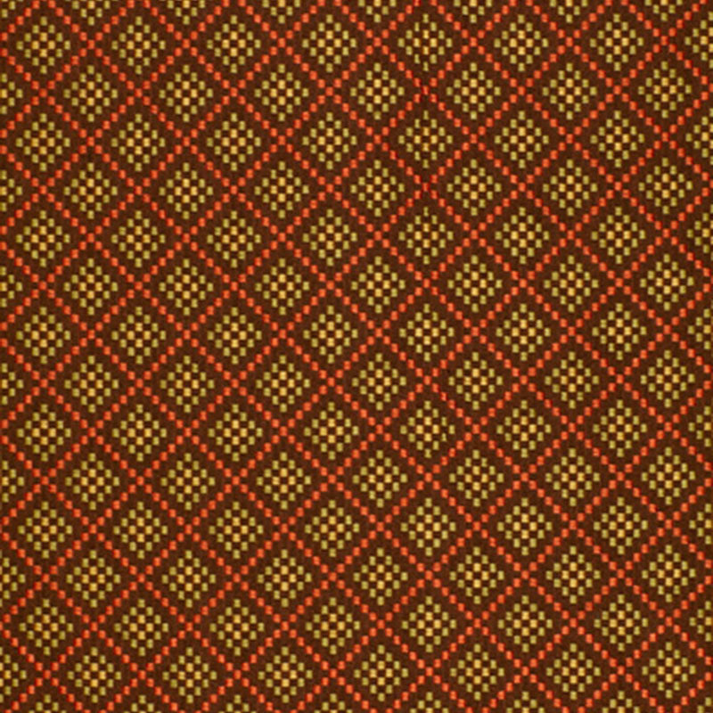 Looking 64412 Checkers Chocolate / Poppy by Schumacher Fabric