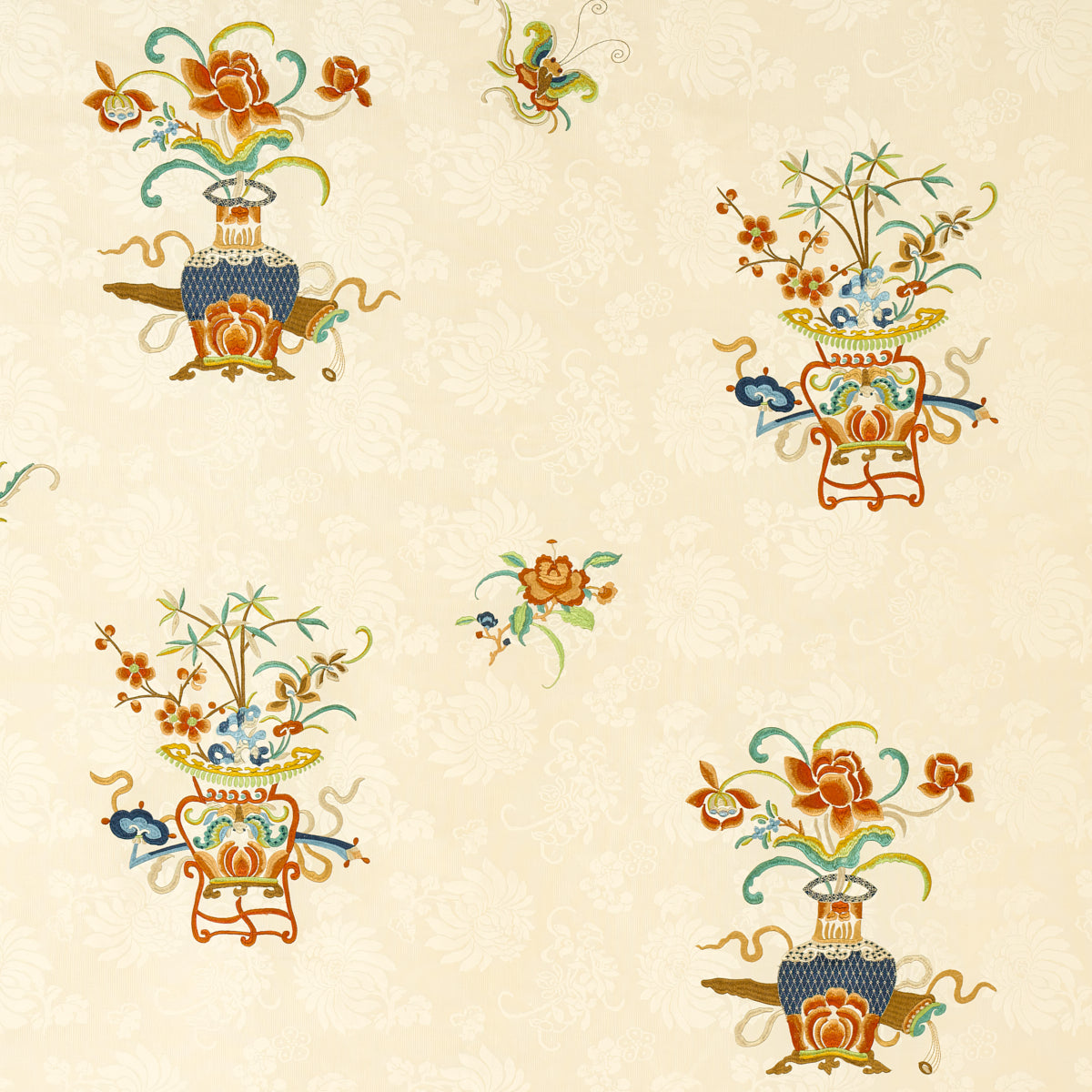 Acquire 64420 Ming Embroidery MultibyColor by Schumacher Fabric